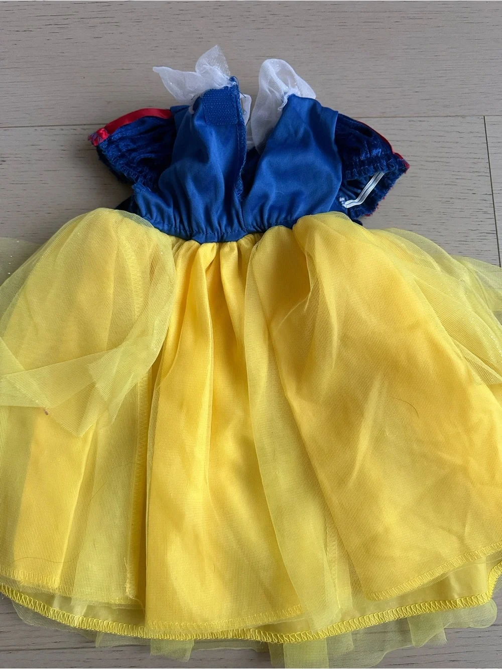 Snow White Princess Tulle Costume Dress with Red Bow